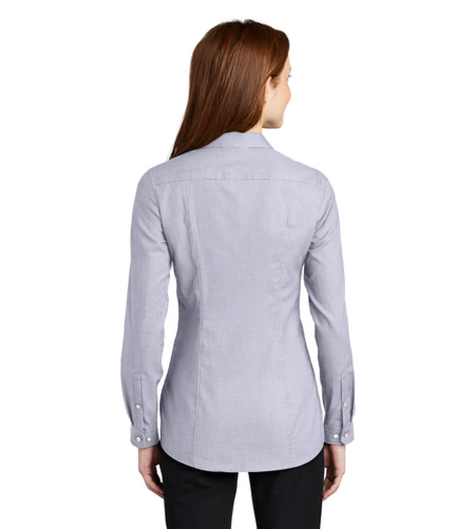 Women's Pincheck Easy Care Shirt Gusty Grey/White
