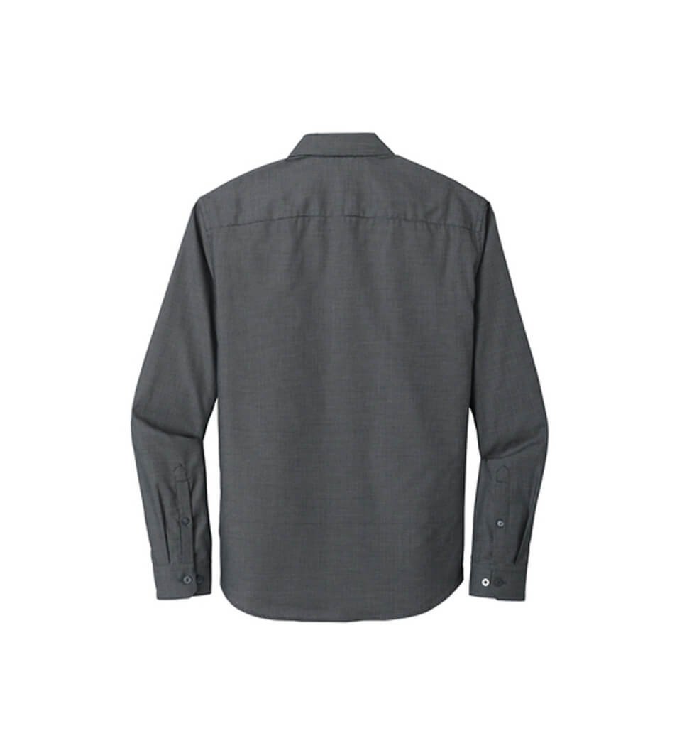 Men's Pincheck Easy Care Shirt Black/Grey Steel