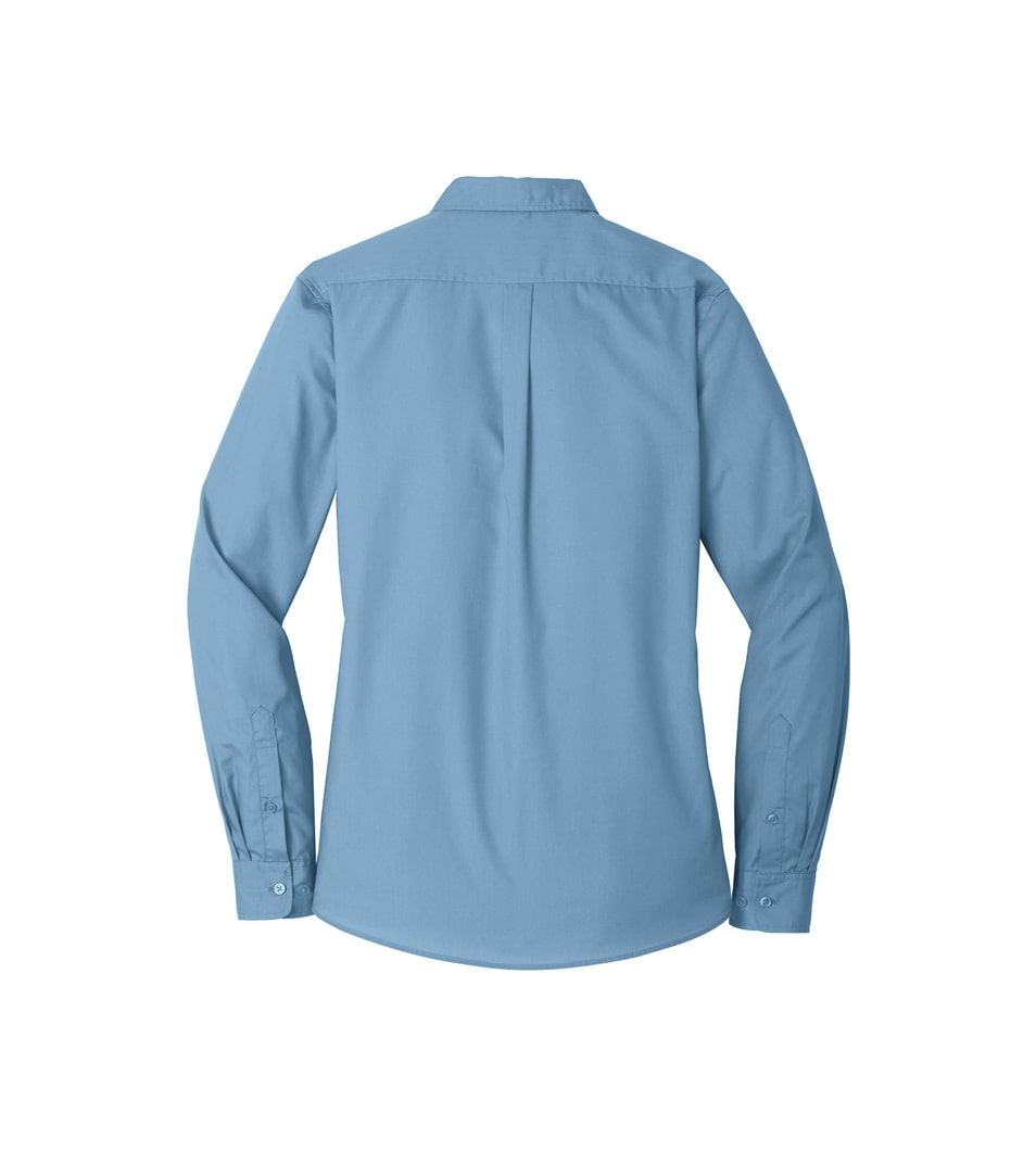 Port Authority Ladies 3/4-Sleeve Easy Care Shirt Carolina Blue Back