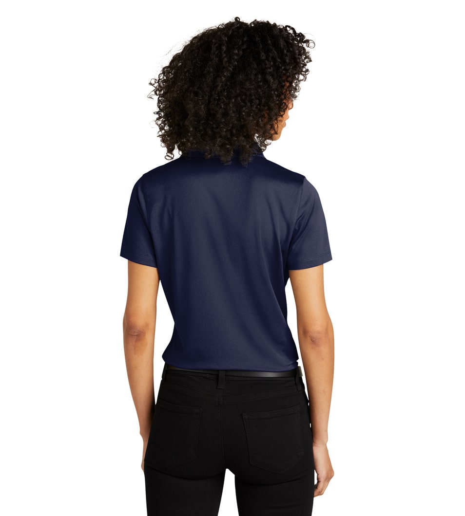 Port Authority Ladies Recycled Performance Polo True Navy Model Back
