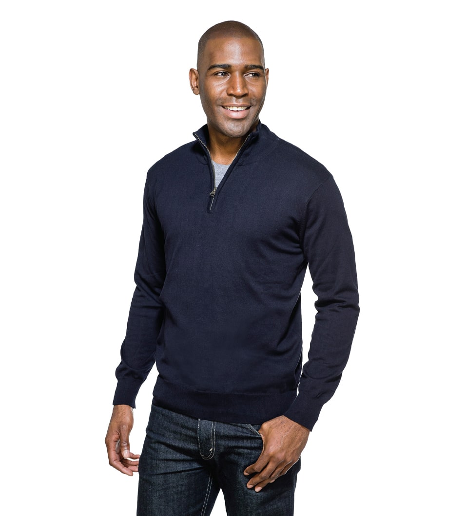 Tri-Mountain Quentin Sweater Deep Navy Model Front