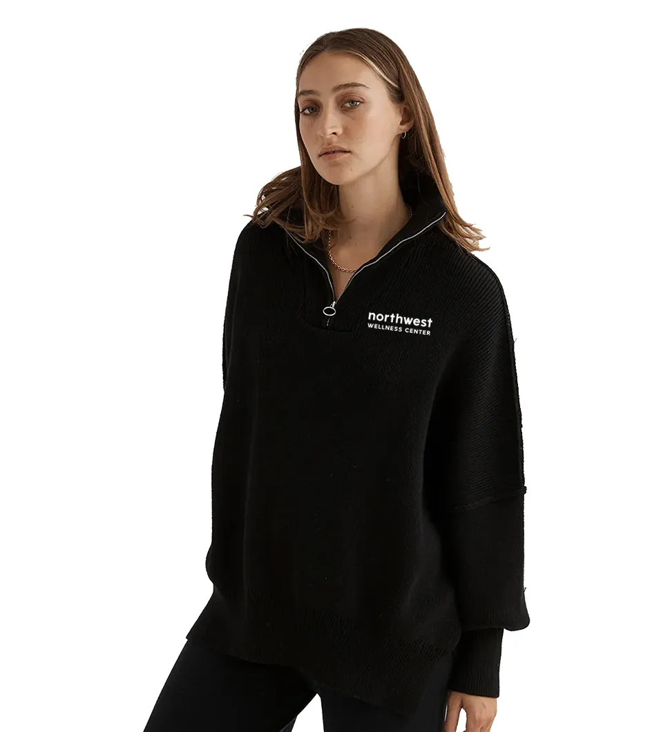 ANRABESS Women's Oversized Sweater – Black – Northwest Career